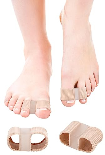 Gel Toe Spacers Bunion Correct for Women Men, Toe Separators for Bunion Correction, Hammer Toe Straightener Toe Spreaders with 2 Elastic Toe Loops and Soft Gel Pads, Good for Toe Pain Relief