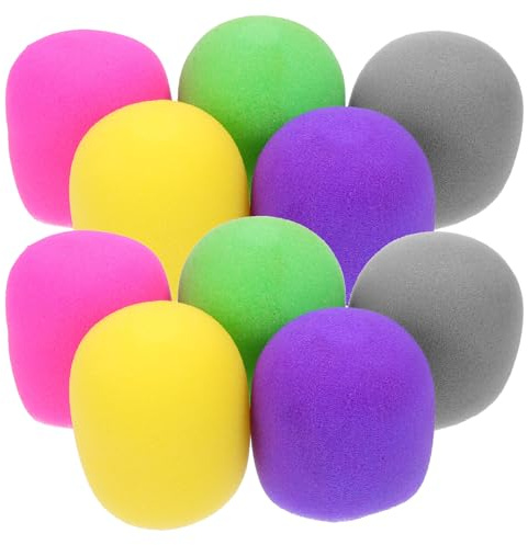 ibasenice 20pcs Thicken Mic Covers Microphone Sponge Covers for Ktv Handheld Microphone Windscreen Protective