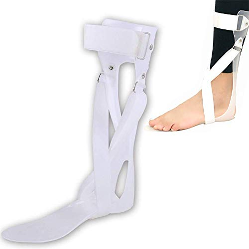 Drop Foot Brace Orthese Drop Foot Splint Support – Medizinische Knöchel- und Fußorthese für schlaffen Fuß Drop und Dorsalflexionsbewegung – Weiß Links S