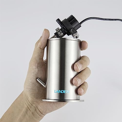 LANDEN PURA 50 Mini External Canister Filter for Aquarium System, up to 5 Gallon, Stainless Steel Aquarium Canister with Water Pump, Multi-Layer Filtration…