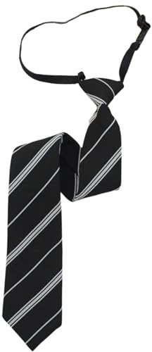 GEFEISU Cravatta a righe da donna in stile britannico con motivo a righe, colletto staccabile, cravatte rimovibili, cravatta per costume
