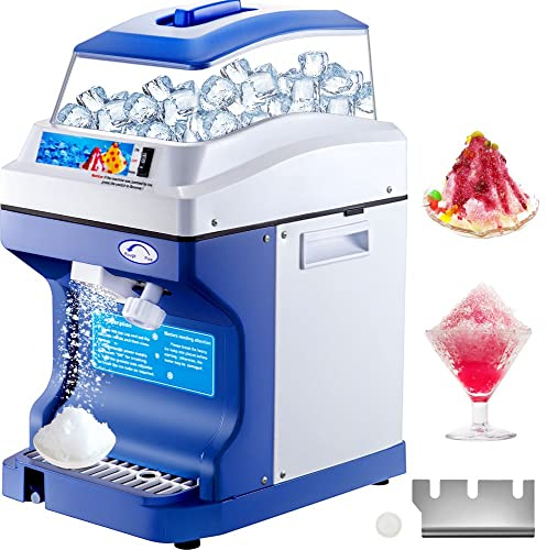 Tritaghiaccio Elettrico Commerciale Con Tramoggia Da 11 Libbre E Motore Da 300 W - Perfetto Per Feste, Eventi E Snack Bar - Capacità Di 441 Libbre/Ora E Velocità Di Rotazione Di 320 Giri/Min