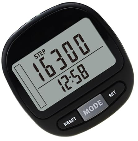 SUPVOX Podomètre À Pince pour La Marche Podomètre 3D avec Compteur De Calories Compteur De Pas Portable Dextérieur pour Personnes Âgées Grand Écran LCD