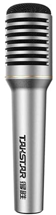 Takstar Vocal Microphone, Professional Stage Dynamic Mic, Singing Cardioid Microphone with Suspension Damping System, Mic Clip, Metal Suitcase, XLR to 1/4'' Connector, Leather Bag