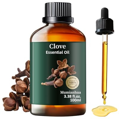 Mumianhua Huile de clou de girofle pour diffuseur, aromathérapie, soins de la peau, fabrication de bougies, fabrication de savon, nettoyage ménager, 100 ml
