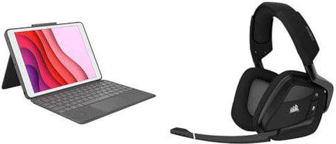 Logitech Combo Touch trackpad & CORSAIR VOID RGB ELITE Wireless Gaming