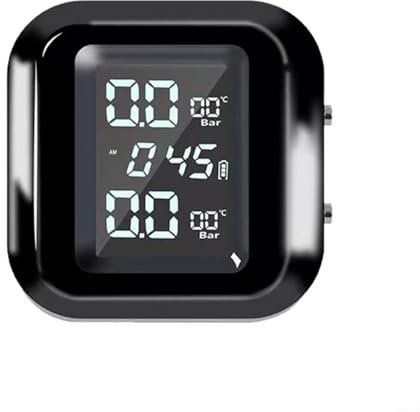 FUBESK Motorrad TPMS LCD Drahtloser Reifendruckkontroller, Reifendruckkontrollsystem mit Temperaturanzeige, Echtzeitdaten