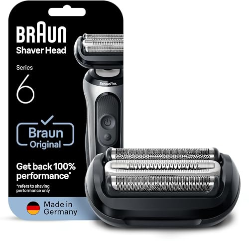 Braun Serie 6 64b, Testina Braun Serie 6 Originale per Rasoio Elettrico Barba, Recupera Il 100% delle Prestazioni del Tuo Regolabarba Uomo, Compatibile con I Rasoi Series 6 60-, 61-, 62-