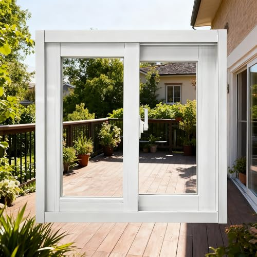 Schiebefenster, Keller-Schiebefenster mit Glas, Ersatzteile for Kellerfenster, geeignet for Wohnmobile, Badezimmer, Hühnerställe und Garagen.(40 * 40cm)