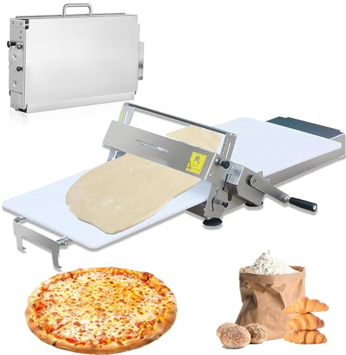 Manuell Degpress, Professionell För Hemmabruk Och Kommersiellt Bruk, Degrulle I Rostfritt Stål Med Justerbar Tjocklek, Manuell Degpress För Pizzadegpress TYPE300