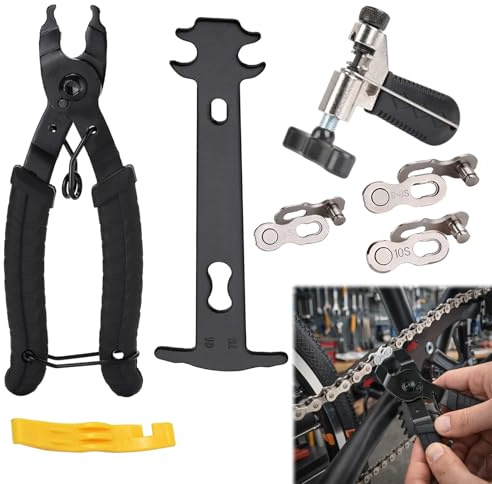 gsgfuis Fahrrad Reparaturset 7 Stück, Kettennieter & Kettenschloss Zange, Werkzeug für Fahrradkette Wartung & Montage