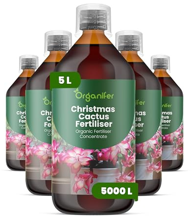 Fertilizante Líquido Orgánico 5x1L Para Cactus De Navidad – Ciclos De Floración Duraderos – Organifer