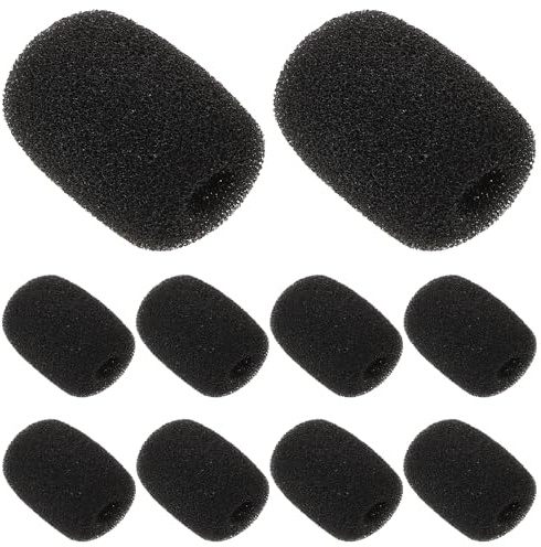 TINEASUR Parabrezza per Microfono Cuffia 10 Pezzi, Coperture Protettive in Spugna Leggera Antirumore, Compatibili con Modelli V3, V9s e Versioni Simili, Accessori per Comunicazione Casco