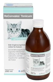 Alfavet ReConvales Tonicum Katze | 280 ml | Diät-Ergänzungsfuttermittel für Katzen | Zur ernährungsphysiologischen Wiederherstellung und bei hepatischer Lipidose