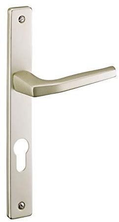 THIRARD - Ensemble de Poignées Picardie pour Porte d'Entrée - Aluminium Anodisé - Trou de Cylindre - Entr'Axes 195 mm - Carré 7 mm - Finition Champagne - Jaune/Doré