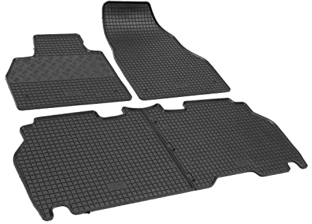 Fußmatten kompatibel mit Renault Kangoo 5 Sitze 2008-2021 Gummi Auto 100% passgenaue Gummimatten Automatten Antirutsch Schwarz