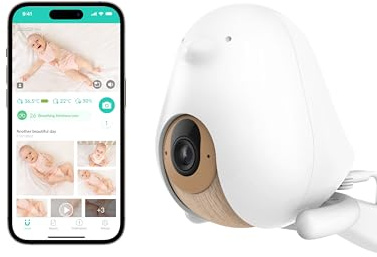 CuboAi Plus Smart Baby Monitor: Sleep Safety Alerts for Covered Face, Danger Zone & Sleep Analytics - 1080p HD Night Vision Camera, 2-Way Audio, Cry & Temperature Detection (Incl. 3 Stand Options)