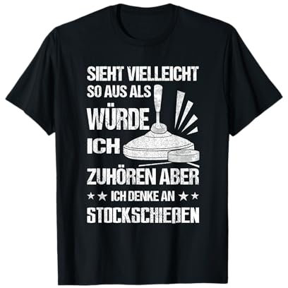 Witziges Eisstockschießen Stockschießen Stockschützen T-Shirt