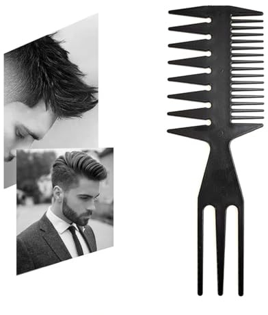 Kamm Männer,3-in-1-Kunststoffkämme,3 in 1 Professional Styling Kamm,Antistatischer Kamm,Öl Kopf Kamm,Multifunktionaler Herrenkamm Aus Kunststoff für Zu Hause Und für Den Friseursalon