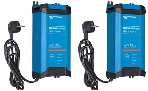 Victron Energy Blue Smart IP22 24-Volt 16 Ampere 230V, Einzelausgang Batterieladegerät CEE7/7, Bluetooth (Packung mit 2)