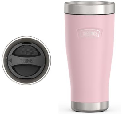 THERMOS ICON SERIES, Stainless Steel Tumbler, Sunset Pink, 16 oz