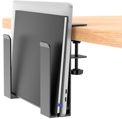 WYYHAA Soporte De Montaje Lateral Ajustable para Portátil, Soporte De Escritorio Colgante De Metal para Portátiles, Abrazadera Sin Perforaciones para Macbook Pro, Documentos con Silicona Antirrayas