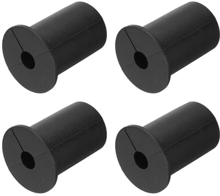 sourcing map 4Pcs Wall Grommets for Cables 1 Inch Silicone Cable Wall Bushing Feed Through Cable Routing Kit Accessories Wall Cable Pass Through for Ethernet with 8mm Hole, Black