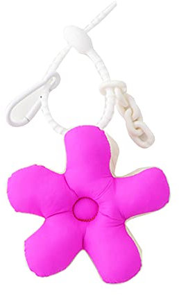 TAKOXIA Schlüsselanhänger, Blumen-Schlüsselanhänger, gefüllte Baumwolle, Schlüsselband, Schlüsselanhänger, Taschenanhänger, schöner Schlüsselanhänger für Autoschlüssel, Zubehör, Schlüsselband, Rosa