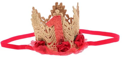 TOYANDONA Geburtstagshut kindermütze kinder kappe Geburtstagsmütze red cap birthday crown Kopfbedeckung Kappen Partyhüte für Babys Partyhüte für Kindergeburtstage Kronenhüte gefühlt rot