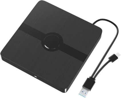 Fcuajdkq Lettore DVD esterno USB 3.0 Lettori Ottici Portatili Lettore Masterizzatore CD DVD per Notebook