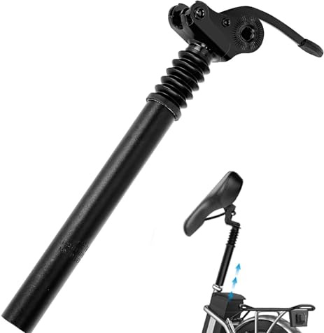 Generisch Sattelstütze 31,8/33,9x550mm Leichte Aluminium Federsattelstütze, Fahrrad Sattelstange Für Die Meisten Mountainbikes Und Citybikes