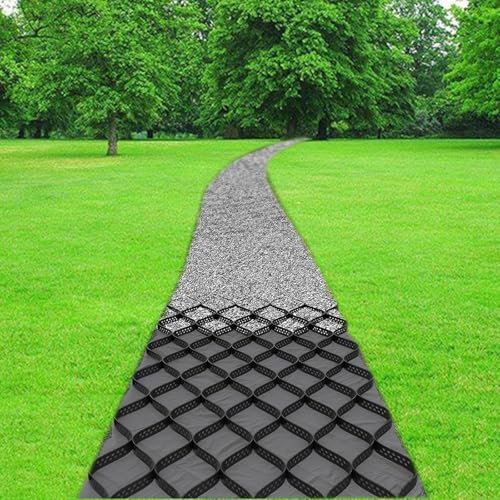 Grille De Stabilisation Au Sol pour AlléEs De Jardin, Grilles De Gravier en Nid d'abeille De 2 Po De Profondeur pour AlléEs De Passerelles, Patios(3x9.5m/9.8x31.2ft)