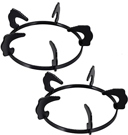 Rejilla para Estufa de Gas 2 Piezas de Hierro Fundido Negra | Anillo para Utensilios de Cocina de 20,2cm, Soporte para Fogones Domésticos, Recambio de Apoyo