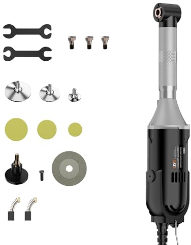 IZIO Multi-Purpose Electric Die Grinder Kit - 6 Variable Speed Polisher & Sander, Compact 1 Rotary Angle Grinder for Metal/Wood Crafting, DIY & Professional Grinding Tool (Black)