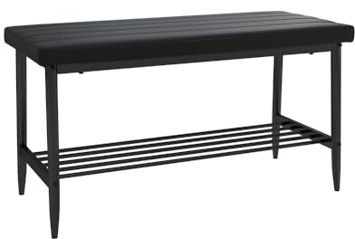Vicco Sitzbank Grand, Schwarz, 85 x 35 cm | zur Verwendung als Essgruppe in Küche oder Esszimmer