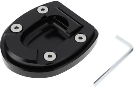 Be In Your Mind Motorrad-Kickstand-Erweiterungspad Seitenständer-Platte-Pad Kompatibel mit Vespa GTS GTV GT Beverly400s, Schwarz