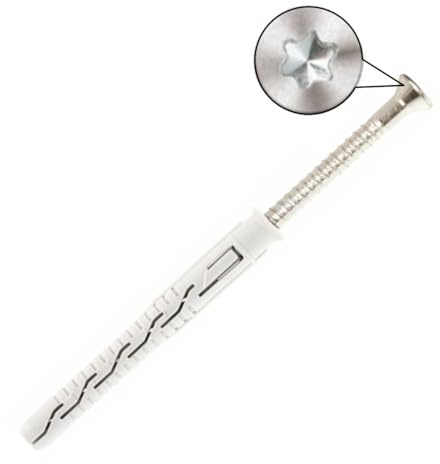 KPS-FAST Rahmendübel Senkkopfschraube Fensterrahmendübel Spreizdübel Kragen ETA (25 Stück Ø 10x160 mm)