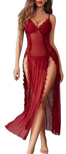 Avidlove Underkläder Dam Sexy Lace Babydoll Underkläder Negligee Red M