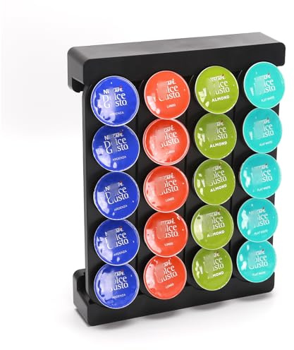 SYSYLY Soporte de pared para cápsulas de café Dolce Gusto, insertos de cajones, dispensador de cápsulas,adecuado para paredes de cocina y armarios (autoadhesivo).