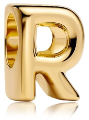 YUMINN Gold Buchstabe R Charms für Armbänder 925 Sterling Silber Schmuck Geschenke für Damen