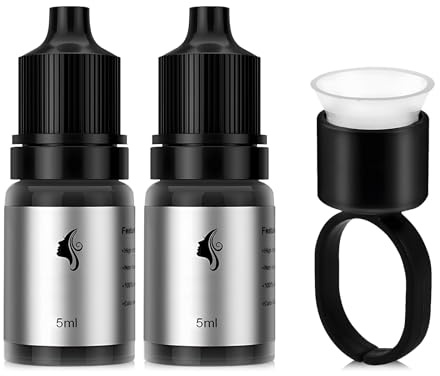 Tinta Sopracciglia Permanente, Tatuaggio Sopracciglia, Semipermanente Sopracciglia Make Up, Naturale e Durevole con Tool, Marrone, 2pcs