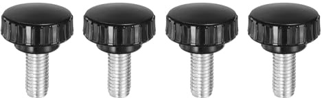 QUARKZMAN 4 Stück Rändelschraube M10 x 20mm Flügelschrauben mit Gewinde Rundkopf Klemmschrauben Klemmknöpfe 30mm Drehknopf Befestigungsschraube für Möbel Modellbau Maschinen Geräte