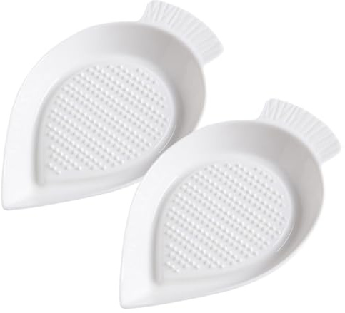 FIXOSHEE Plato Rallador Cerámico Resistente para y Jengibre Herramienta Manual para Cocina Fácil de Limpiar y Almacenar para Triturar Verduras y Frutas