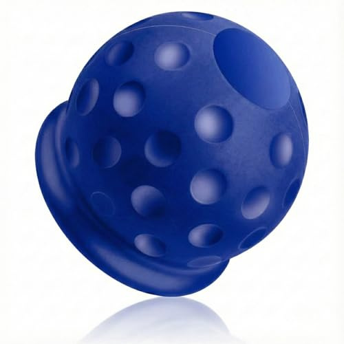 Hopzab Universal Tow Bar Ball Cover Soft Rubber Trailer Hitch Head Cover Protection Cap for 50mm Hitch Balls, Car Wash Proof Abrasion Dirt Protection(Blue)