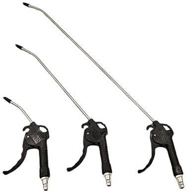 3 stycken utblåspistol med tryckluft, trycklufts-utblåspistol-set, lång tryckluftspistol, tryckluftspistol, luftspistol munstycke 95 mm 280 mm 490 mm (3)