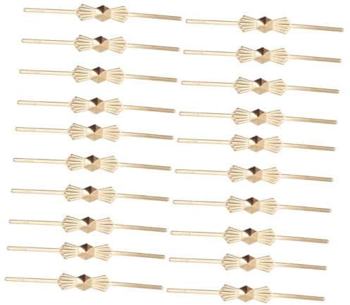 Uonlytech 300 pièces Connecteurs de Lustre Métal Clips Noeud Dorés pour Suspension Fixation Solide et Réutilisable pour Décoration Lumineuse Intérieure et Extérieure