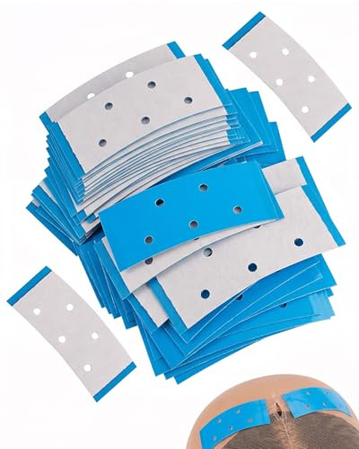 HAPZUR Cinta Adhesiva Doble Cara para Pelucas, 30 unidades Extra Fuerte e Invisible. Fijación duradera Contorno C para prótesis capilares, ideal para hombre, extensiones y postizos.