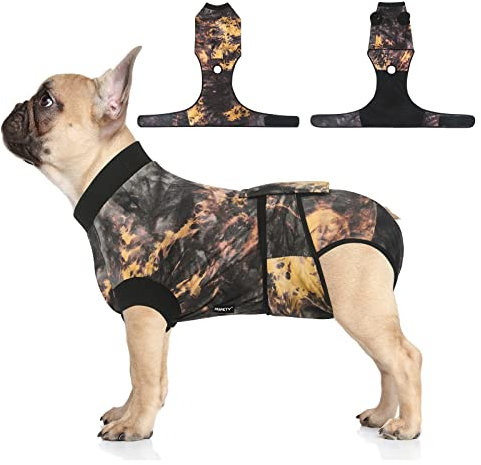 Jiupety Body Cane Post Operatorio Femmina, Integrato Regolabile Body Post Operatorio Cane, Tuta Cane Post Operatorio Femmina, Morbido e Confortevole, Body Chirurgico Cane Femmina, Tie-Dye, M