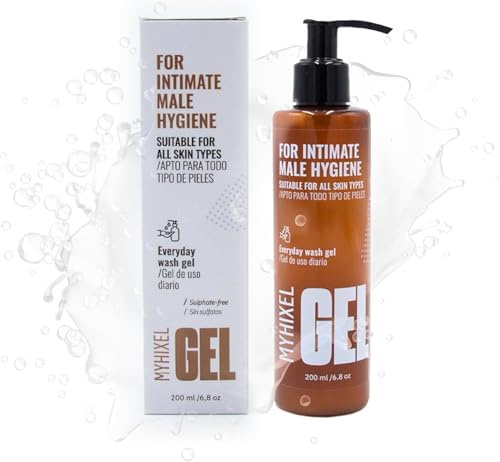 MYHIXEL - Gel Intimo Hombre | Gel Intimo Masculino para Higiene y Protección | Jabón Intimo Hombre pH Balanceado Sin Sulfatos | Previene Infecciones | Fragancia Agradable I 200ml (1 Unidad)