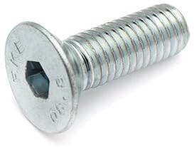 Senkkopfschrauben Innensechskant M8x20-25 Stück - Norm DIN 7991 - Vollgewinde - Innensechskant - Senkkopfschraube - Schraube mit abgesenktem Kopf - rostfrei